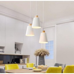 Lampa klosz drewniana AT25-3SZ-White – elegancka i nowoczesna