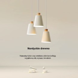 Lampa klosz drewniana AT25-3SZ-White – elegancka i nowoczesna