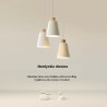 Lampa klosz drewniana AT25-3SZ-White – elegancka i nowoczesna