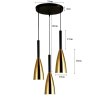 Lampa klosz AT27-3SZ-Gold+Black – elegancja i styl loft
