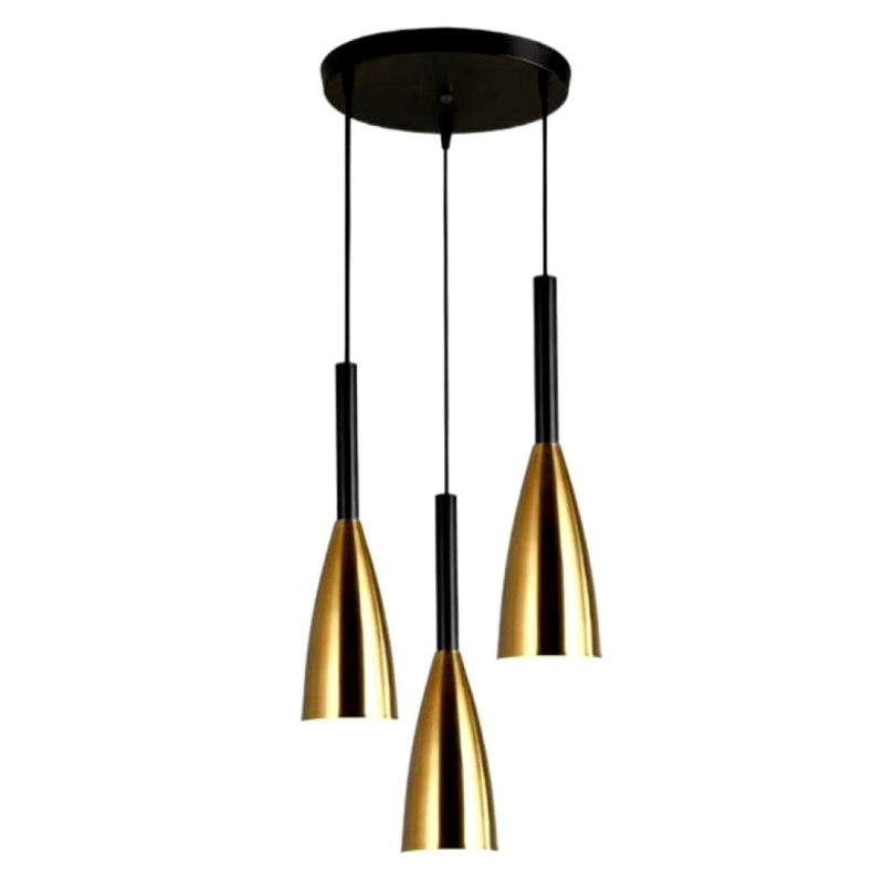 Lampa klosz AT27-3SZ-Gold+Black – elegancja i styl loft