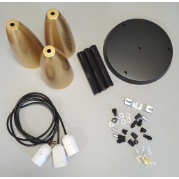 Lampa klosz AT27-3SZ-Gold+Black – elegancja i styl loft