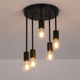 Lampa loft retro AT29-5SZ-Black – elegancja w stylu vintage