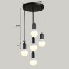 Lampa loft retro AT29-5SZ-Black – elegancja w stylu vintage