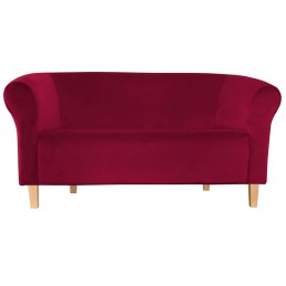 Sofa Milo MG31 czerwona z nóżkami buk