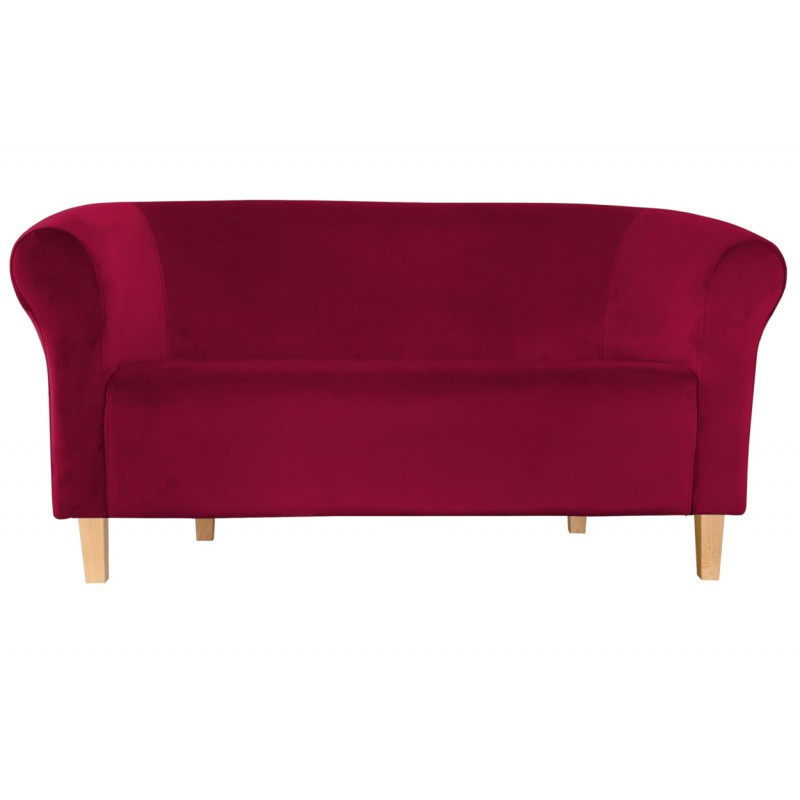 Sofa Milo MG31 czerwona z nóżkami buk