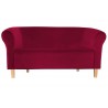 Sofa Milo MG31 czerwona z nóżkami buk