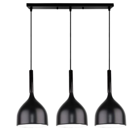 Lampa wisząca loft AT30-3SZ-Black z trzema kloszami