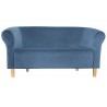 Sofa Milo MG33 niebieska z bukowymi nogami
