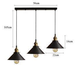Lampa retro AT32-3SZ-Black – stylowa lampa loftowa