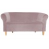 Sofa Milo MG55 szary róż - nóżki buk 15 cm