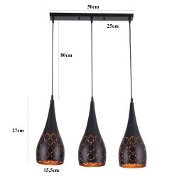 Lampa klosz AT34-3SZ-Black – elegancka i loftowa