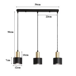 Lampa loftowa AT36-3SZ-Black+Gold – elegancja i styl