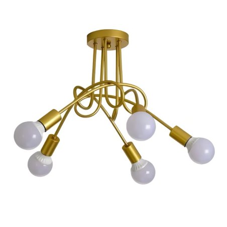 Lampa sufitowa Supła AT42-5SZ-Gold – złota, 5x E27