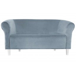Sofa Milo BL06 szaro-błękit z białymi nogami