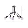 Lampa loft supła AT42-5SZ-Black – industrialny styl