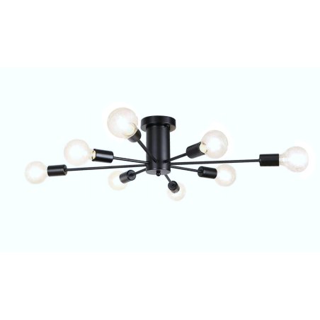 Lampa sufitowa czarna AT43-8SZ 8xE27