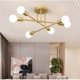 Lampa loft vintage AT44-6SZ-Gold – elegancja w stylu loft