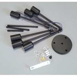 Lampa sufitowa metalowa loft vintage wisząca AT44-6SZ-Black