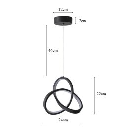 Lampa geometryczna LED AT46-1SL-Black – elegancka i nowoczesna