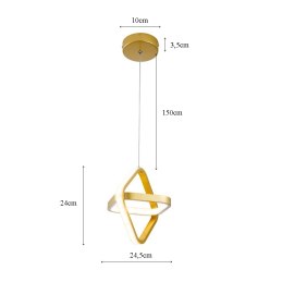 Lampa geometryczna LED AT48-1SL-Gold – nowoczesna i stylowa