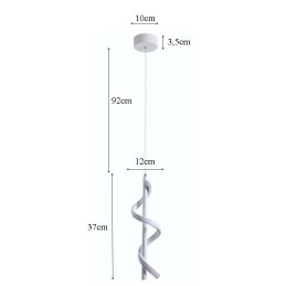 Lampa spiralna LED AT49-1SL-White – elegancka i nowoczesna