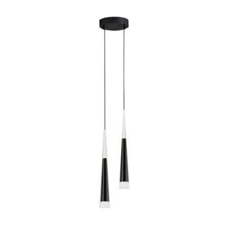 Lampa wisząca AT51-2SL Black — czarne stożki LED
