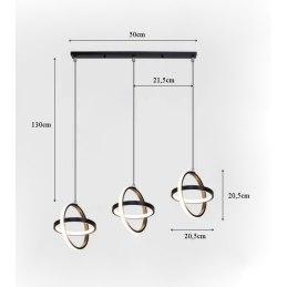 Lampa geometryczna LED AT54-3SL-Black – elegancka i nowoczesna