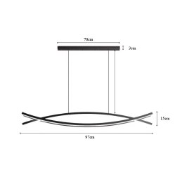 Lampa LED wisząca AT56-1DSL-Black – elegancka i nowoczesna