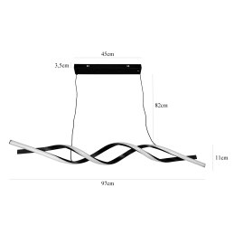 Lampa LED wisząca AT58-1DSL-Black – nowoczesna i elegancka