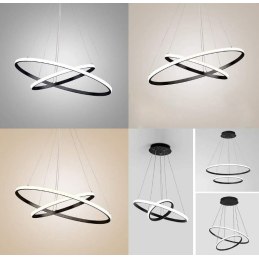 Lampa LED pierścienie AT59-2KSL-Black – elegancka i stylowa