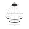 Lampa LED pierścienie AT59-2KSL-Black – elegancka i stylowa