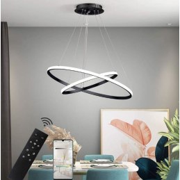 Lampa LED pierścienie AT59-2KSL-Black – elegancka i stylowa