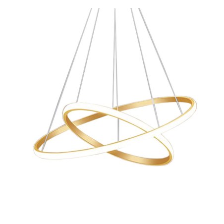 Lampa LED wisząca złote pierścienie AT59-2KSL-Gold