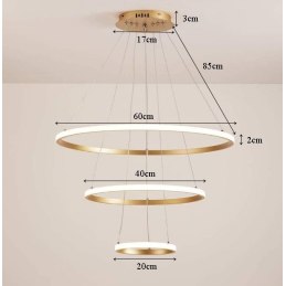 Lampa LED pierścienie AT60-3KSL-Gold – elegancja i styl
