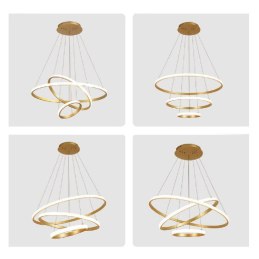 Lampa LED pierścienie AT60-3KSL-Gold – elegancja i styl