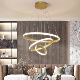 Lampa LED pierścienie AT60-3KSL-Gold – elegancja i styl