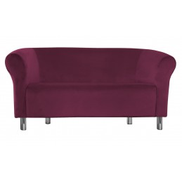 Sofa Milo MG02 róż indyjski z chromowanymi nogami