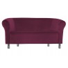 Sofa Milo MG02 róż indyjski z chromowanymi nogami