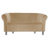 Sofa Milo MG06 jasny brąz z chromowanymi nogami