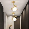 Plafon szklany AT62-1SZ-Gold – elegancka lampa sufitowa