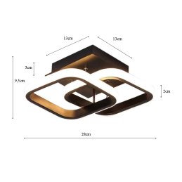 Plafon LED kwadrat AT65-2SL-Black – nowoczesny i elegancki