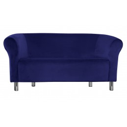 Sofa Milo MG16 granat z chromowanymi nogami