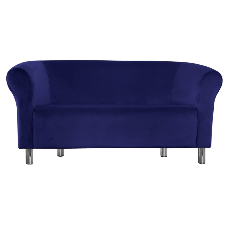 Sofa Milo MG16 granat z chromowanymi nogami