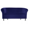 Sofa Milo MG16 granat z chromowanymi nogami