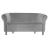Sofa Milo MG17 szara z chromowanymi nogami