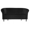 Sofa Milo MG19 czarna z chromowanymi nogami