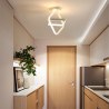 Plafon lampa LED sufitowa geometryczna metalowa AT69-2SL-White