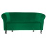 Sofa Milo MG25 zielona z chromowanymi nogami