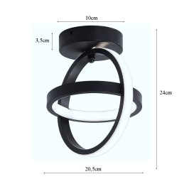 Plafon LED geometryczny AT72-2SL-Black – nowoczesny styl